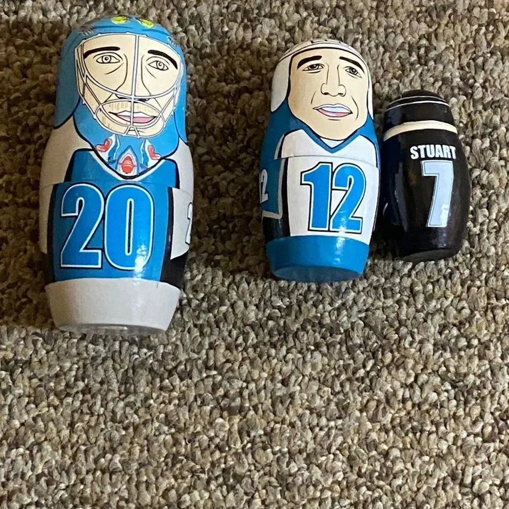 VTA, San Jose HP Blue, Black & White Hockey Nesting Doll Wall Art